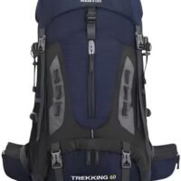 Mochila Cargueira de Trilha Trekking 60L Múltiplos Compartimentos Sistema de Ventilação Ideal para Camping Montanhismo Viagem Esportes Impermeavel